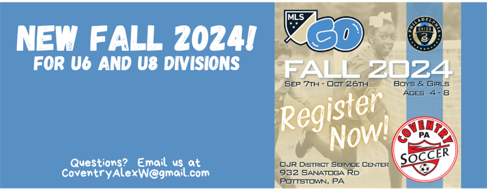 U6 and U8 Registration is NOW OPEN! 